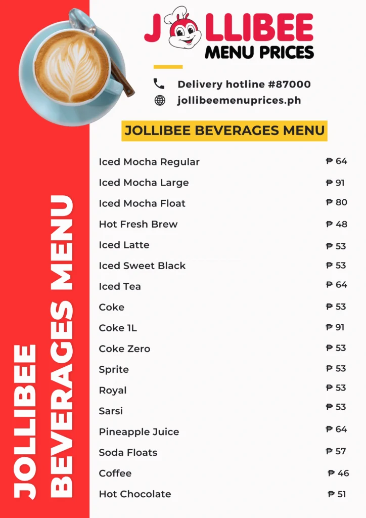 Jollibee Beverages Menu