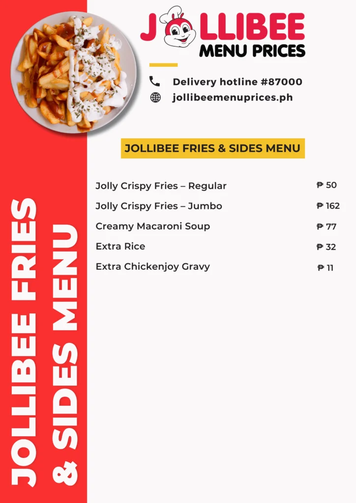 Jollibee Fries & Sides Menu