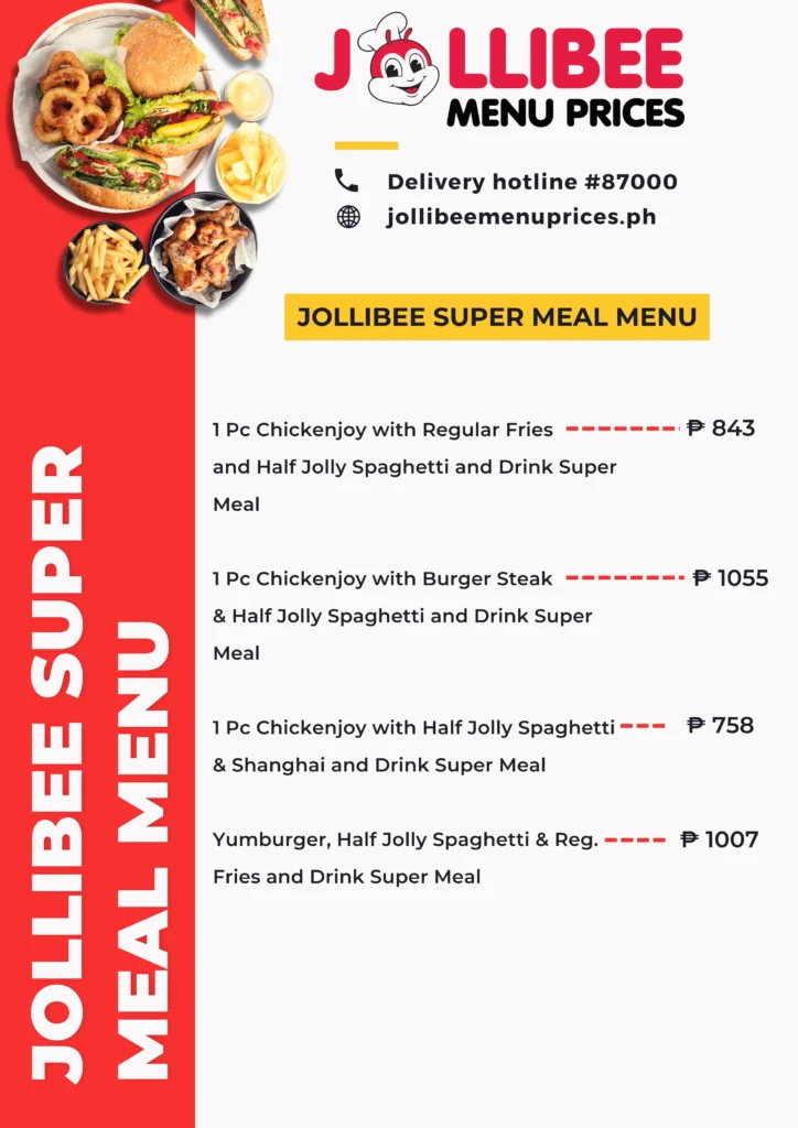 Jollibee Super Meal Menu